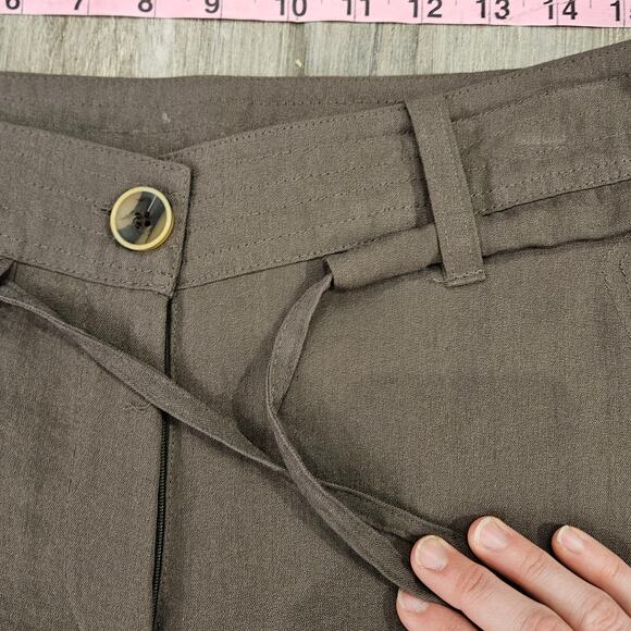 Sandro Pants Women Size 12 Straight Leg Lightweight Washable Trouser Heath Cliff - Picture 6 of 13